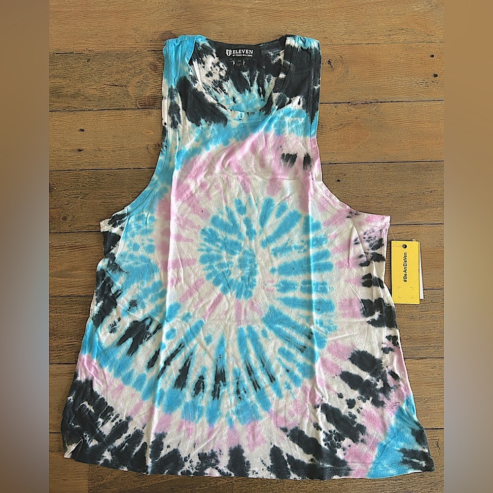 💖5 for $50💖Eleven by Serena Williams Paris Tie-Dye Pink and blue Tank Top
